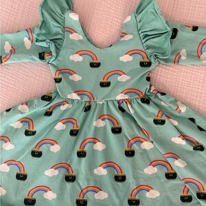 Rainbow Print Kids Dress